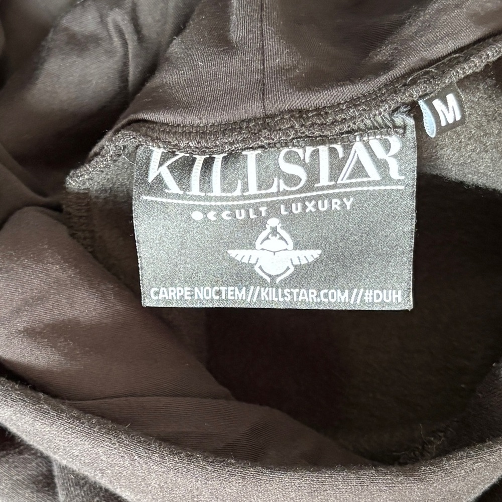 Killstar Black High Low Hoodie Cape Cloak Dress Tunic - Picture 9 of 15